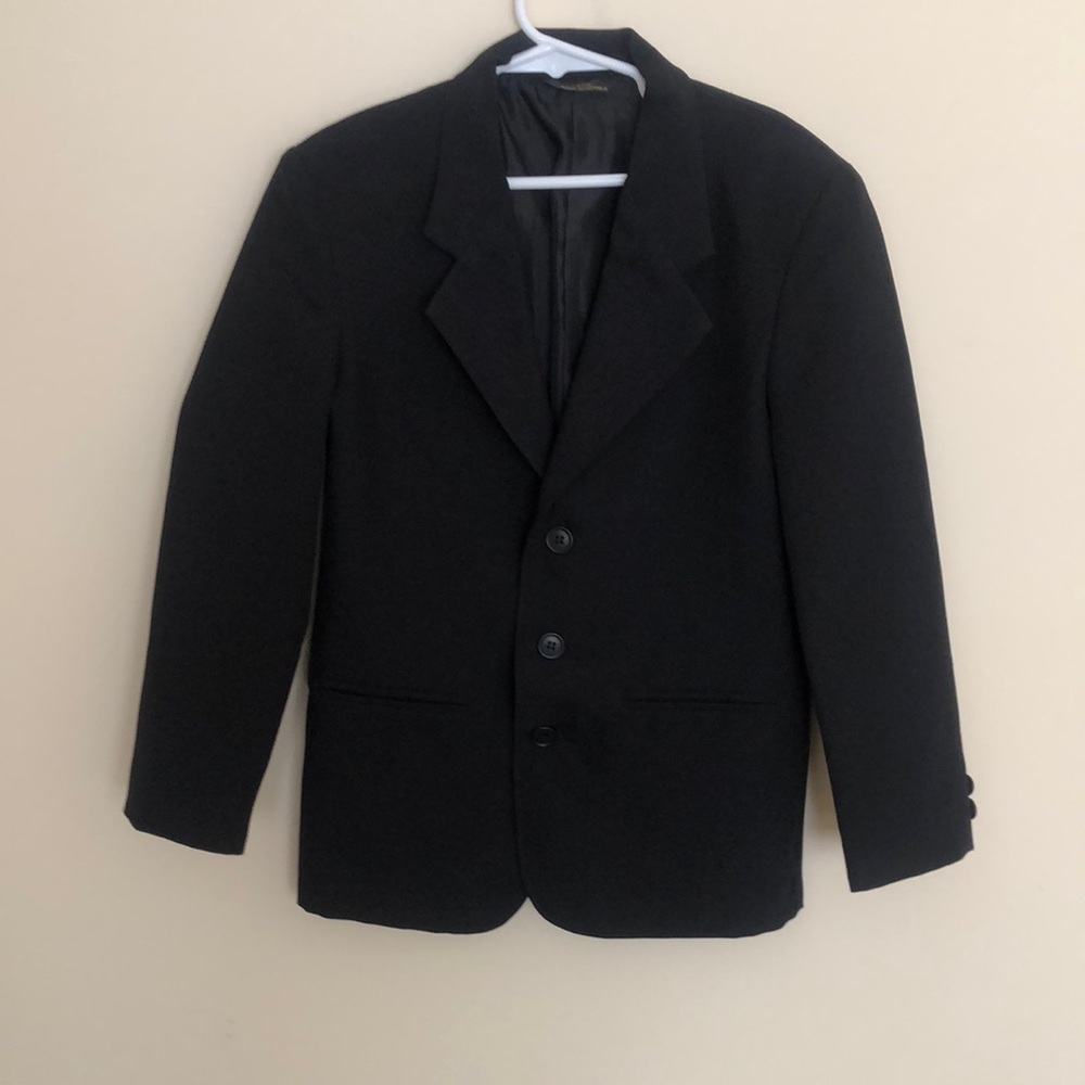 Mark Jason Boys Black 3-button Blazer- 8 Slim